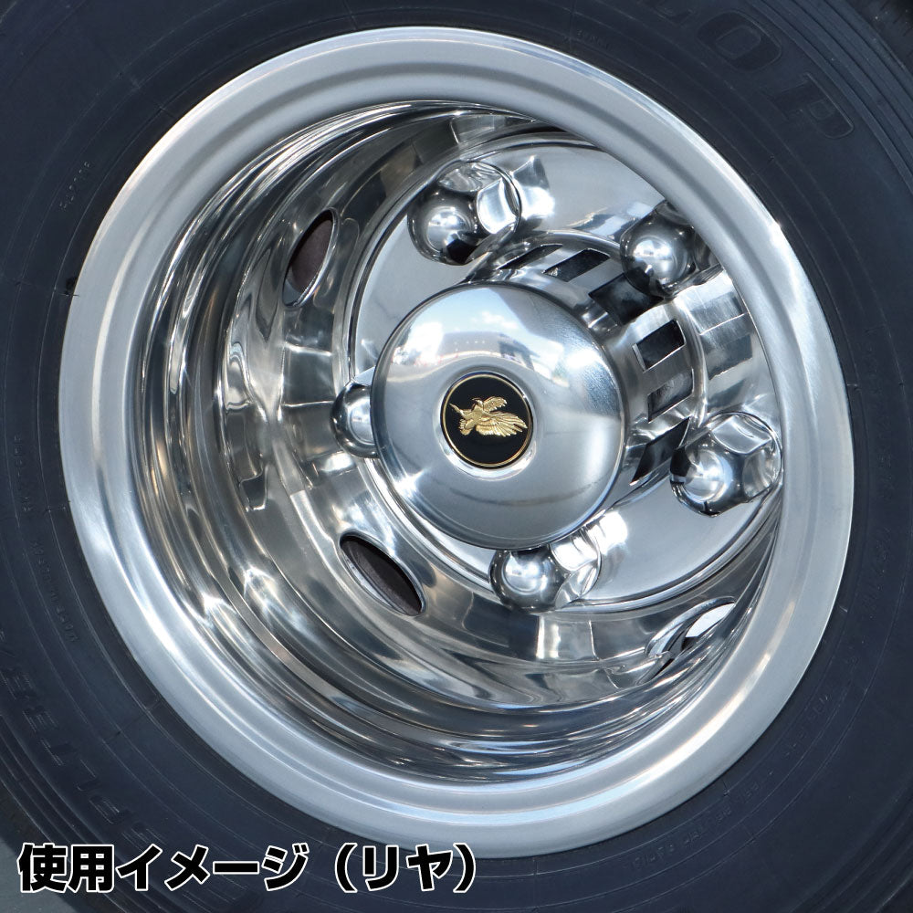 丸型ナットカバー 38mm 三菱ふそうキャンター用 ステンレス/クローム