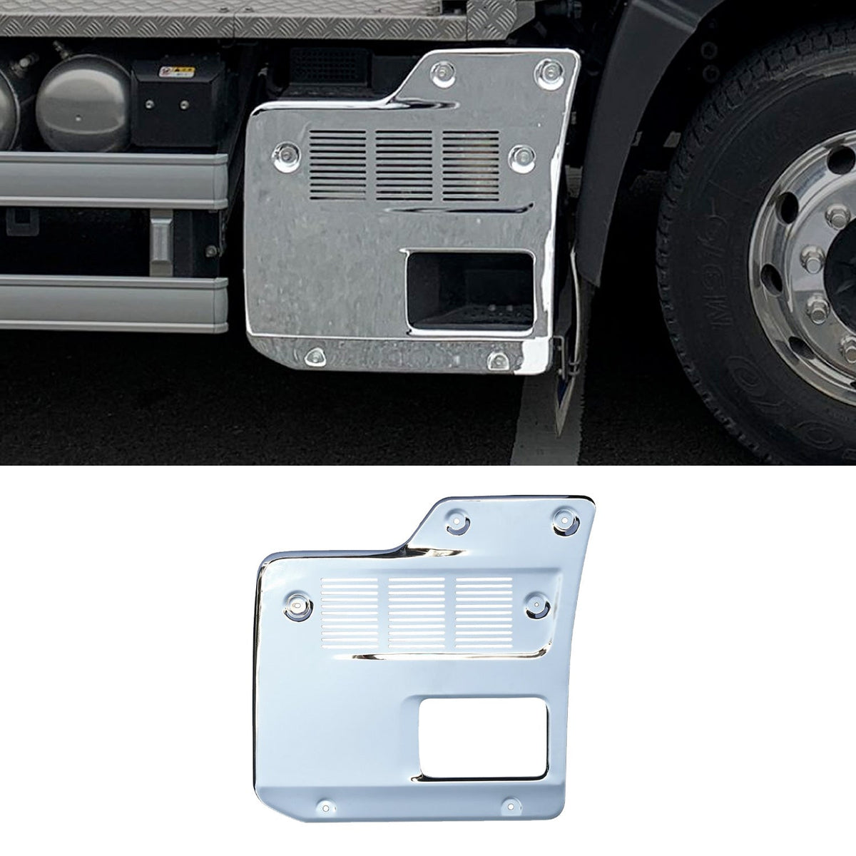 メッキマフラーカバー 日野 '17プロフィア トレーラー用 ジェット