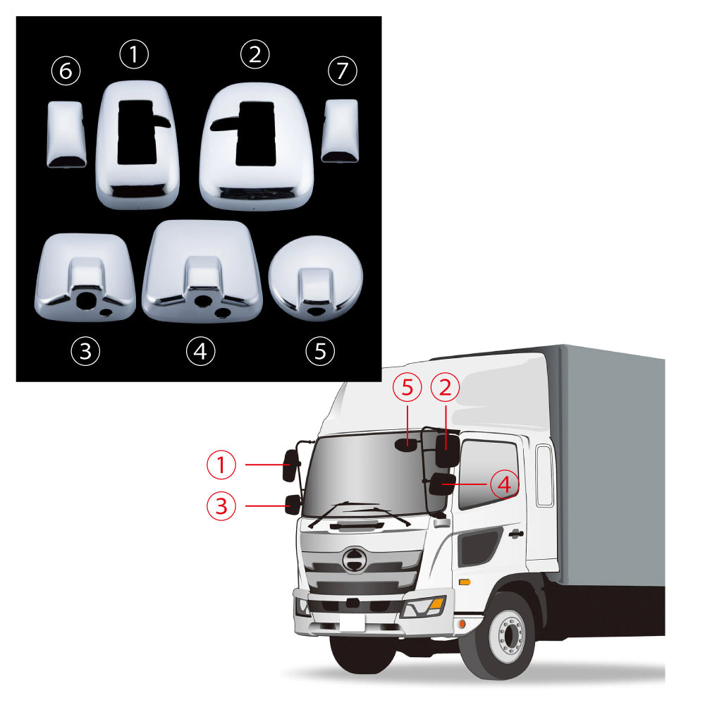 セット売り 17レンジャー用 メッキ部品 JETイノウエ 日野 レンジャー フロントグリル 日野'17レンジャー 標準車用/ワイド車用 573373