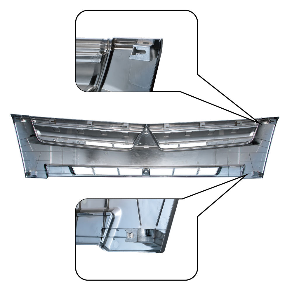6台目キャンター　ジェットイノウエ　フロントメッキバンパー ジェットイノウエ メッキバンパーコーナー 20キャンター 標準車