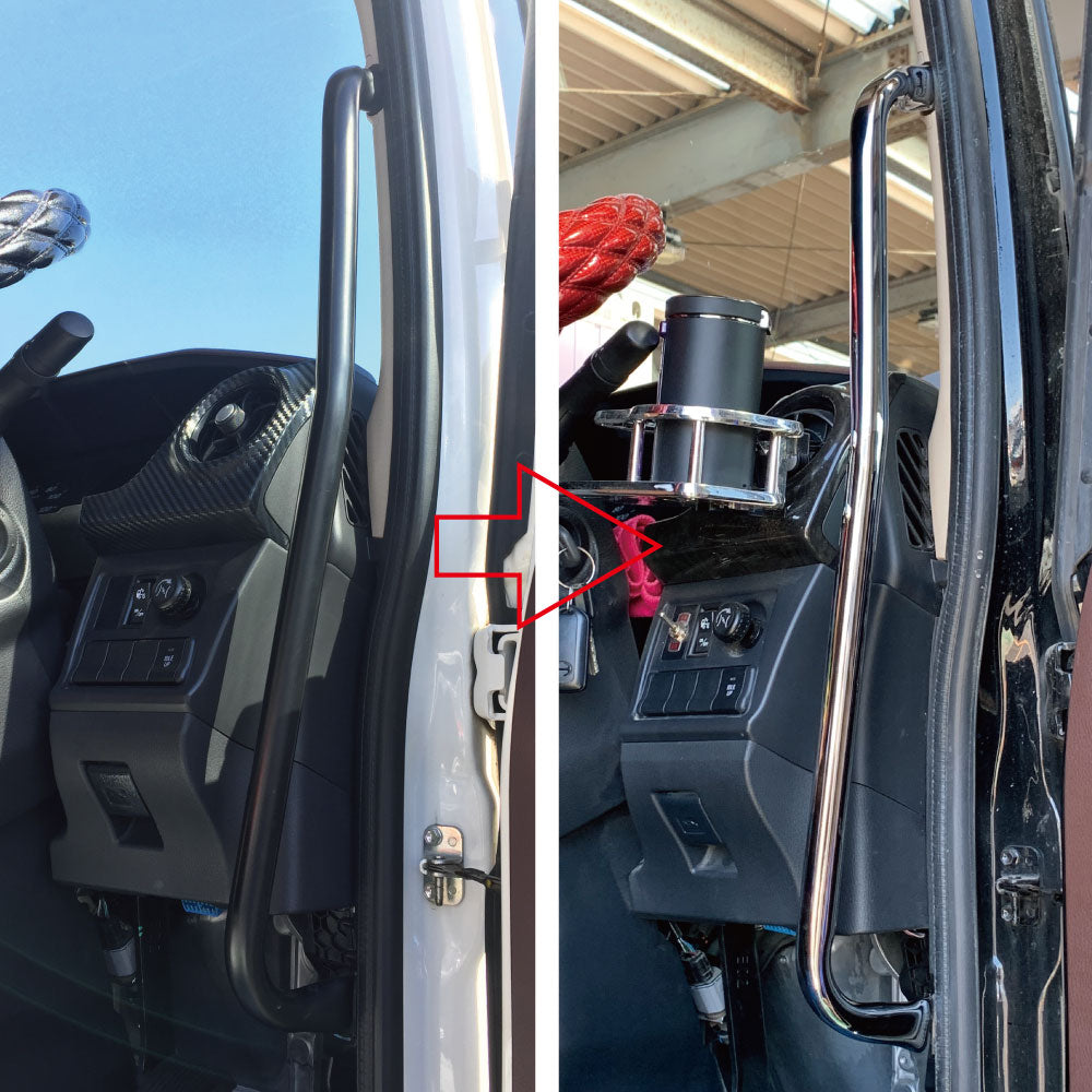 JETイノウエ メッキアシストグリップ　運転席グランドプロフィア　左右セット ジェットイノウエ メッキアシストグリップ 運転席/助手席シート