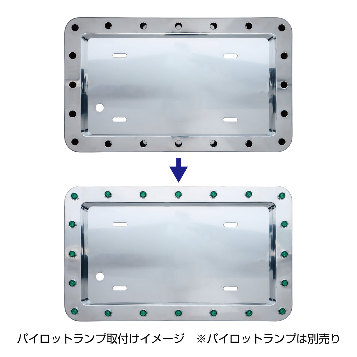 ジェットイノウエ(JET INOUE) パイロットランプ取付け穴付ナンバー