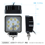 ジェットイノウエ(JET INOUE)　LED9ハイパワーLEDワークランプ 27W