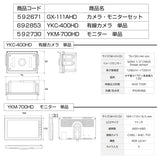 ジェットイノウエ(JET INOUE)　超広角AHDカメラ&７インチ高精細AHDモニターセット GX-111AHD