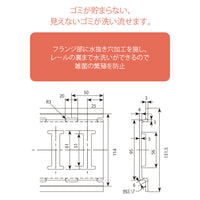 all safe（オールセーフ） 水抜き穴トラックレール アルミ製 Φ5 TR-HA TR-HA