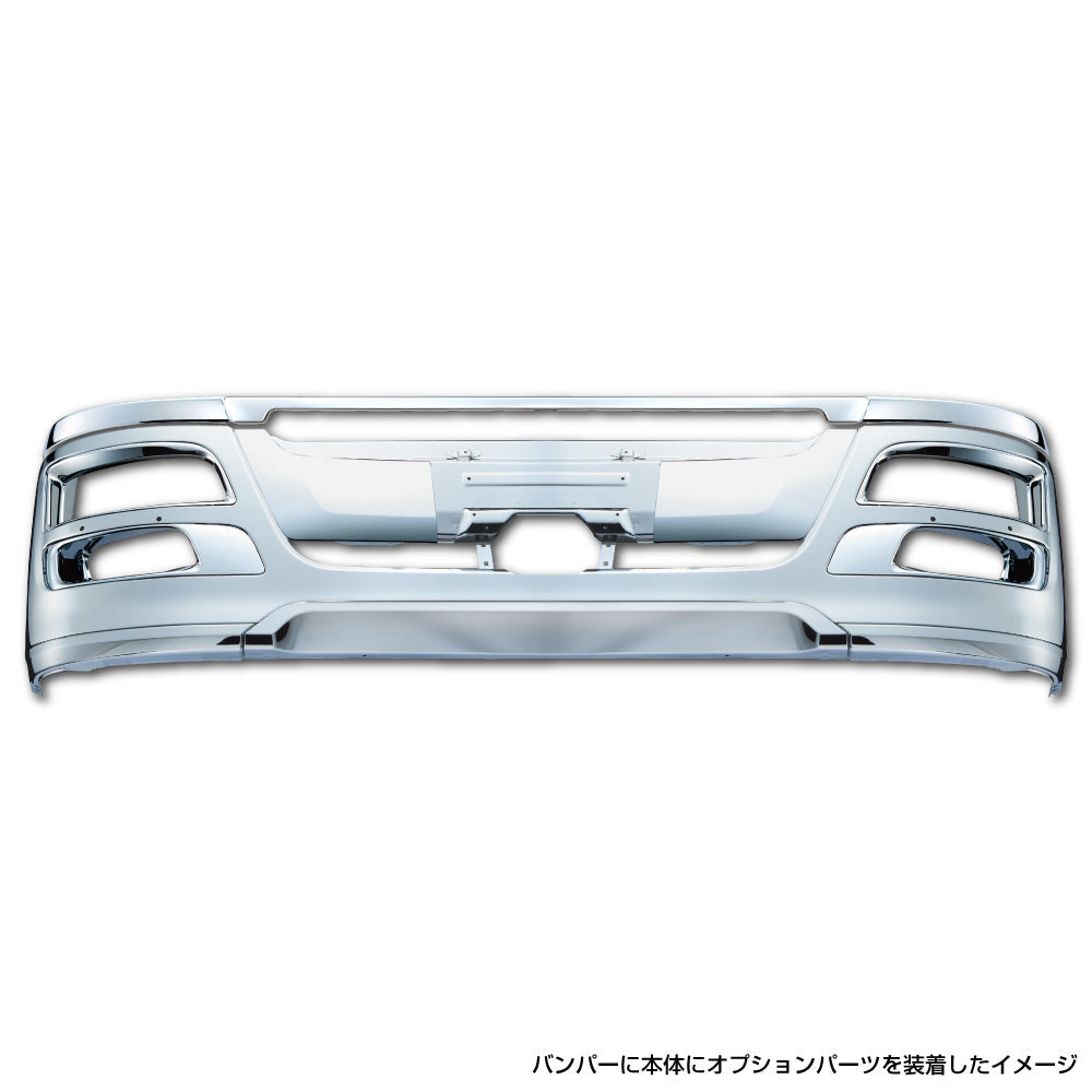 jet井上　メッキバンパー3t用 NEWスーパーグレートバンパー アッパーカバー センター スーパーキャブ
