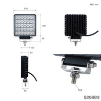 ジェットイノウエ(JET INOUE)　ＬＥＤワークランプ　角型　各種-デイトラ