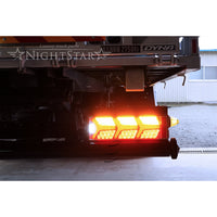 ナイトスター(NIGHTSTAR) 24V大型・中型トラック汎用 ユーロスタイルファイバーLEDテールランプV2 左右セット