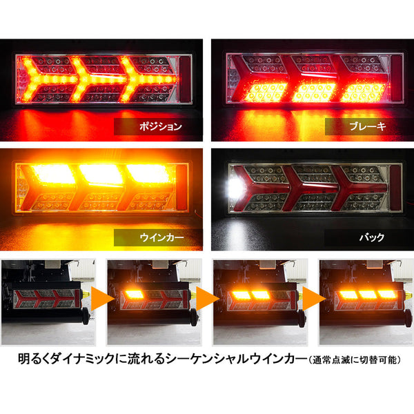 ナイトスター(NIGHTSTAR) 24V大型・中型トラック汎用 ユーロスタイルファイバーLEDテールランプ V2 左右セット –  トラック用品/部品/パーツ専門店のトラック王国パーツ館