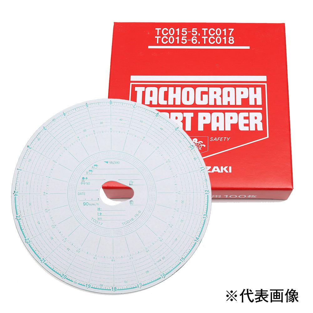 矢崎総業 大型タコグラフ用チャート紙(赤箱) 7日用×10組 丸型(15.7mm